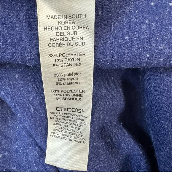 Chico’s super soft blue striped cowl neck pullover sweater Size XL - Picture 10 of 11